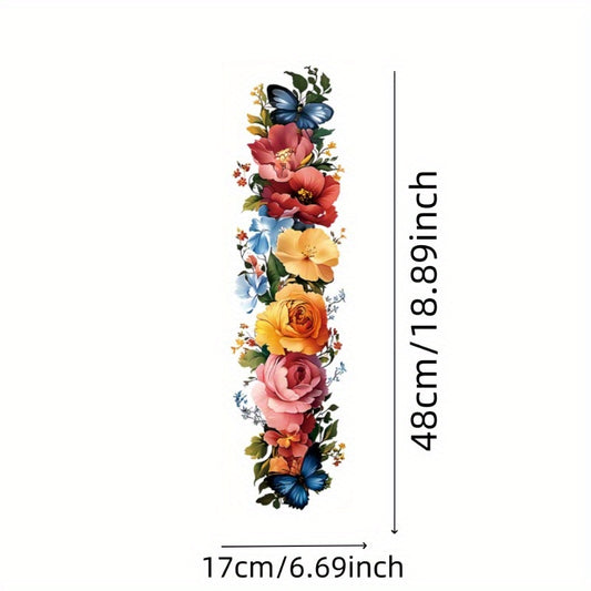 1pc Large size fresh butterfly flower painting temporary tattoo sticker Arm Legs Waterproof tattoo sticker on the buttocks Activity Festivals Party scene usage