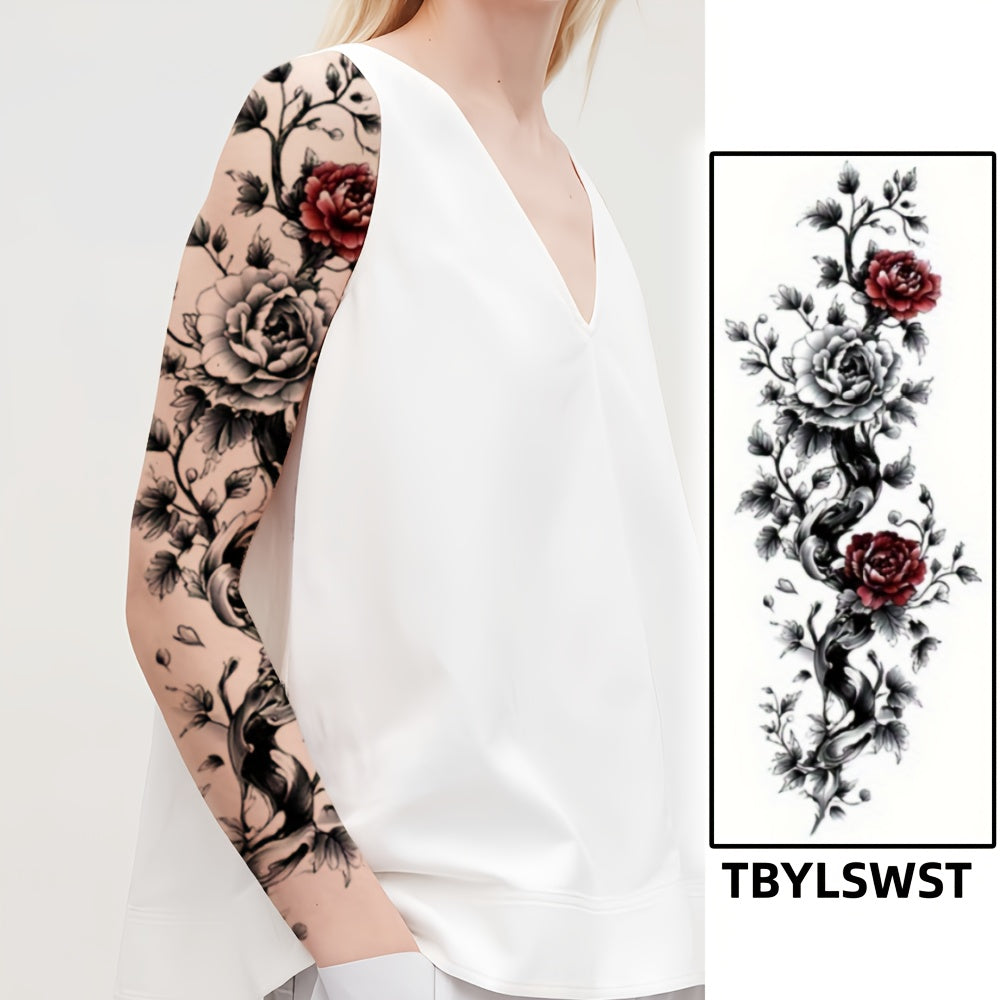 1pc Temporary tattoo stickers for painted tree branches and flowers Arm Leg sexy waterproof tattoo sticker Event, Party, and Festival Exclusive