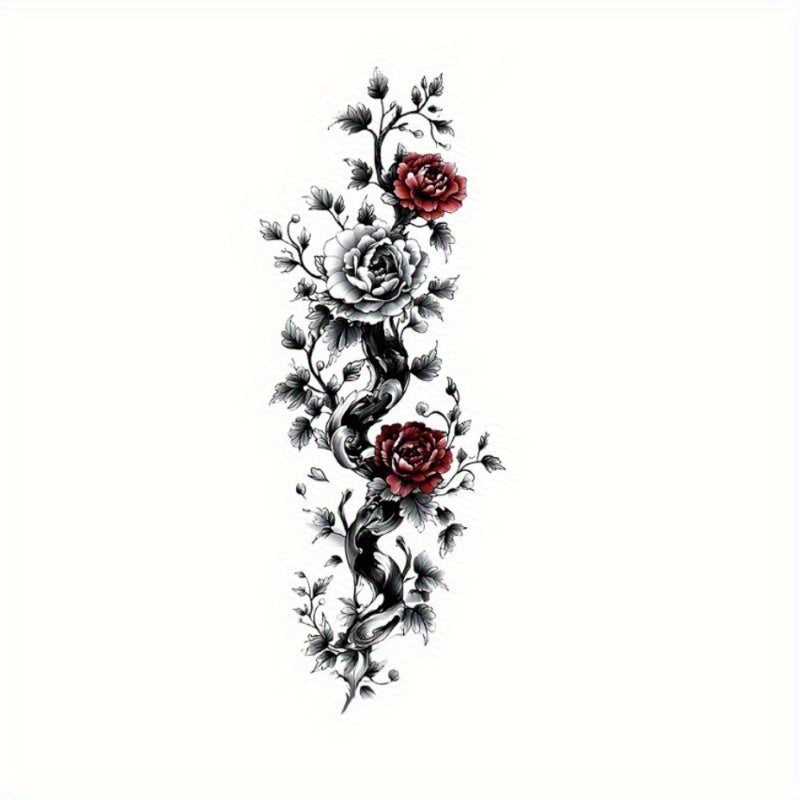 1pc Temporary tattoo stickers for painted tree branches and flowers Arm Leg sexy waterproof tattoo sticker Event, Party, and Festival Exclusive