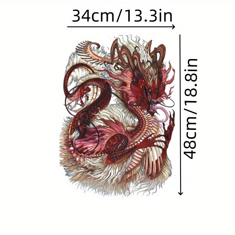 1pc Large size feather flower painting temporary tattoo sticker Arm Legs Waterproof tattoo sticker on the buttocks Activity Festivals Party scene usage