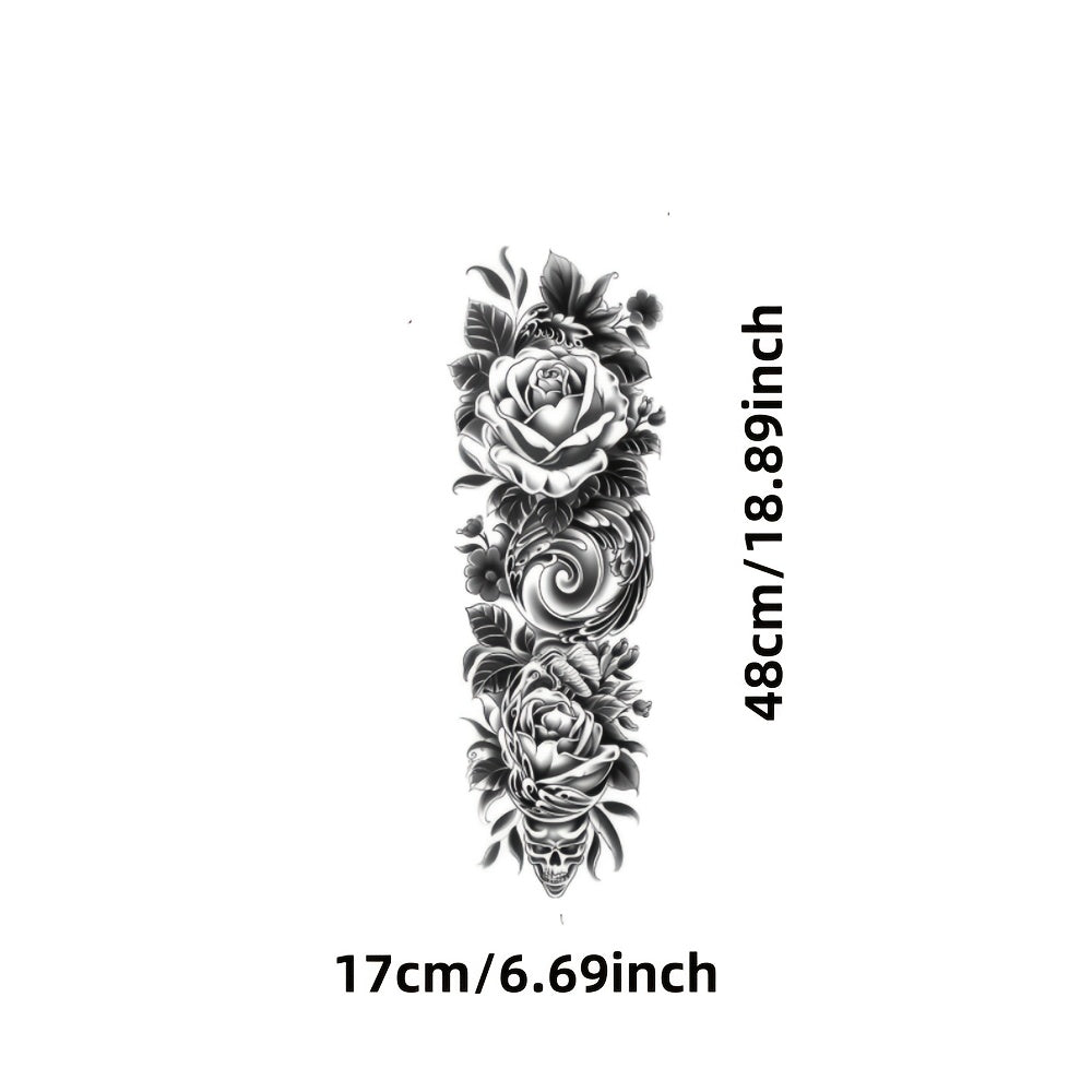 1pc Large size painted semi permanent temporary tattoo stickers Ghost totem pattern Arm tattoo Tattoos on the legs Activity Festivals Party exclusive Waterproof temporary tattoo sticker