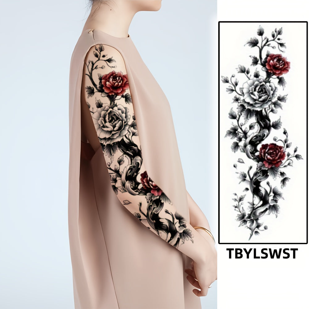 1pc Temporary tattoo stickers for painted tree branches and flowers Arm Leg sexy waterproof tattoo sticker Event, Party, and Festival Exclusive