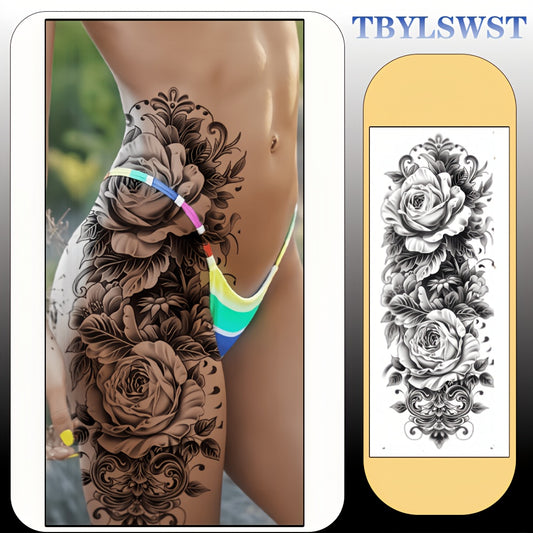 1pc Large size painted semi permanent temporary tattoo stickers Totem pattern Arm tattoo Tattoos on the legs Activity Festivals Party exclusive Waterproof temporary tattoo sticker