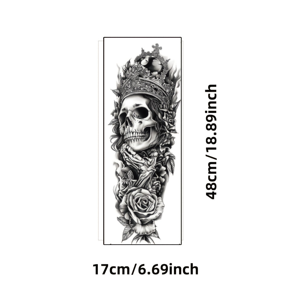 1pc Large size painted semi permanent temporary tattoo stickers Ghost General pattern Arm tattoo Tattoos on the legs Activity Festivals Party exclusive Waterproof temporary tattoo sticker