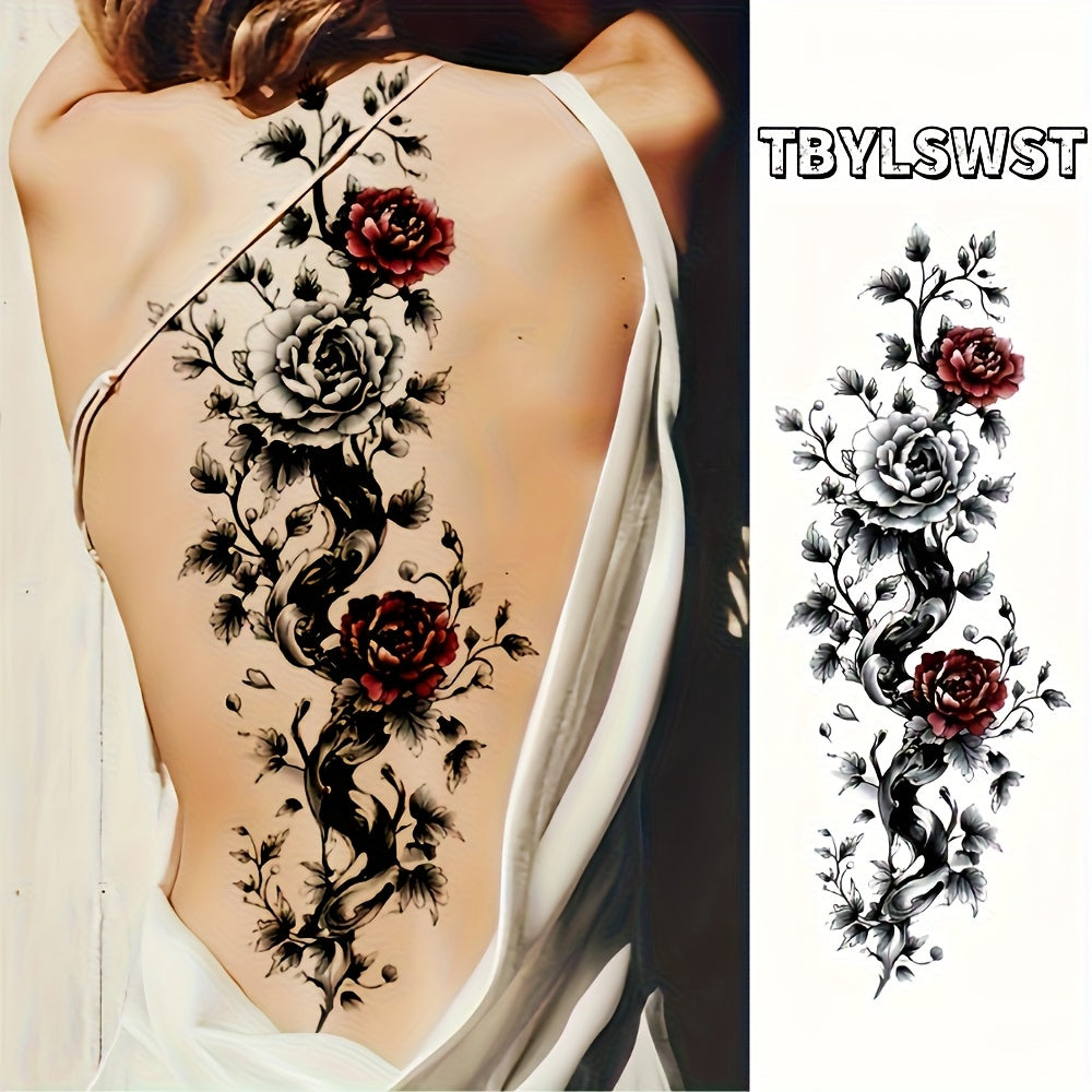 1pc Temporary tattoo stickers for painted tree branches and flowers Arm Leg sexy waterproof tattoo sticker Event, Party, and Festival Exclusive