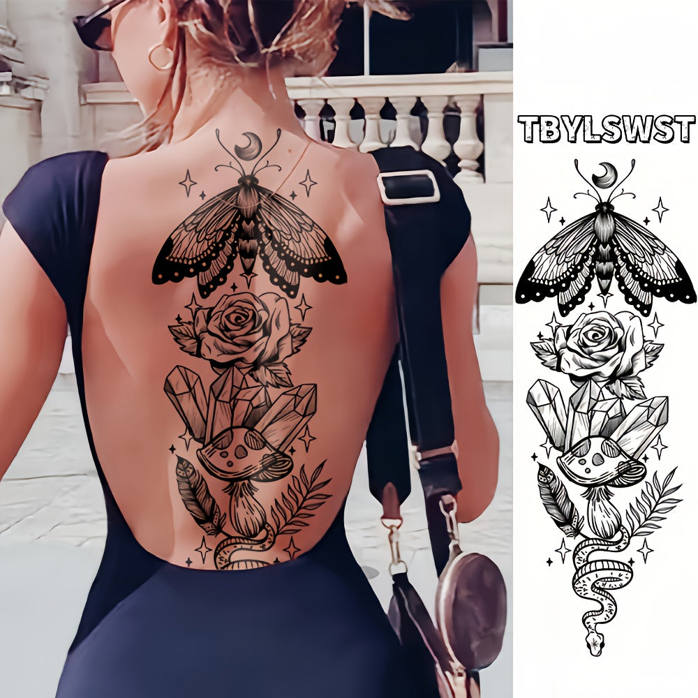 1pc The new oversized size butterfly. snake. Temporary leg tattoo stickers are waterproof. holiday. party. Couples available