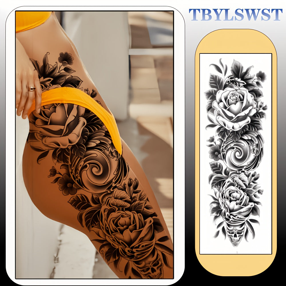 1pc Large size painted semi permanent temporary tattoo stickers Ghost totem pattern Arm tattoo Tattoos on the legs Activity Festivals Party exclusive Waterproof temporary tattoo sticker