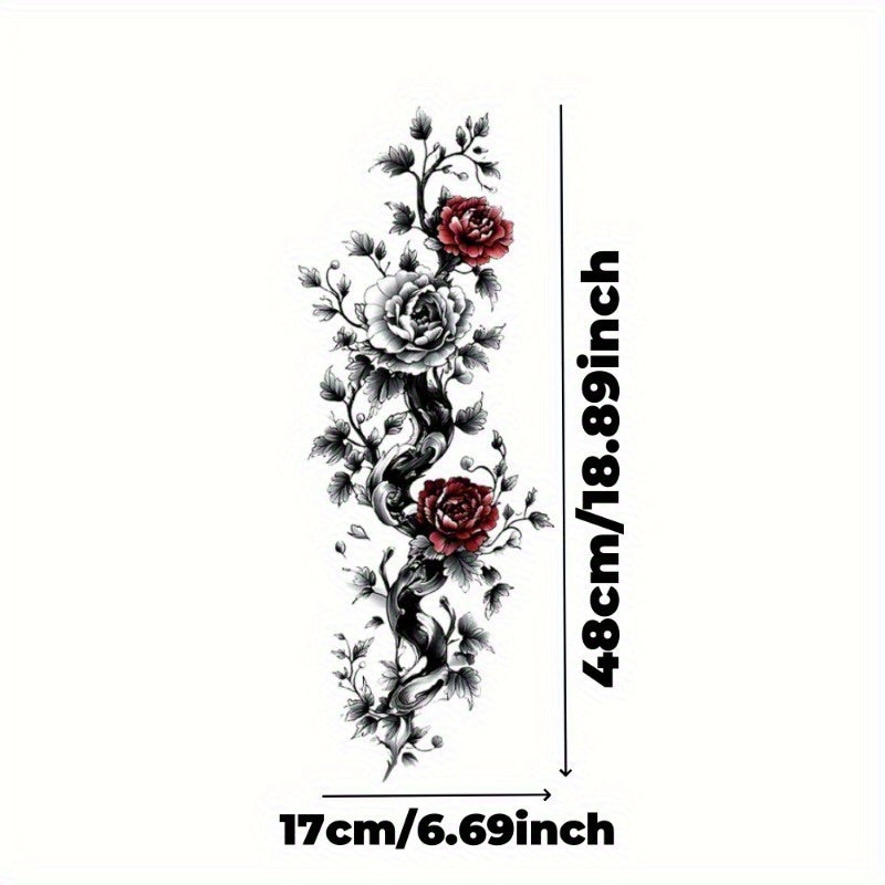 1pc Temporary tattoo stickers for painted tree branches and flowers Arm Leg sexy waterproof tattoo sticker Event, Party, and Festival Exclusive