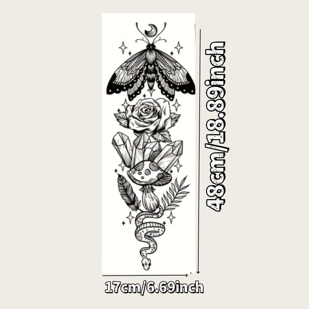 1pc The new oversized size butterfly. snake. Temporary leg tattoo stickers are waterproof. holiday. party. Couples available