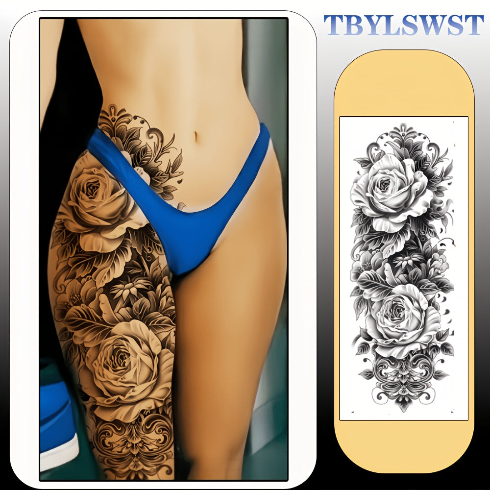 1pc Large size painted semi permanent temporary tattoo stickers Totem pattern Arm tattoo Tattoos on the legs Activity Festivals Party exclusive Waterproof temporary tattoo sticker
